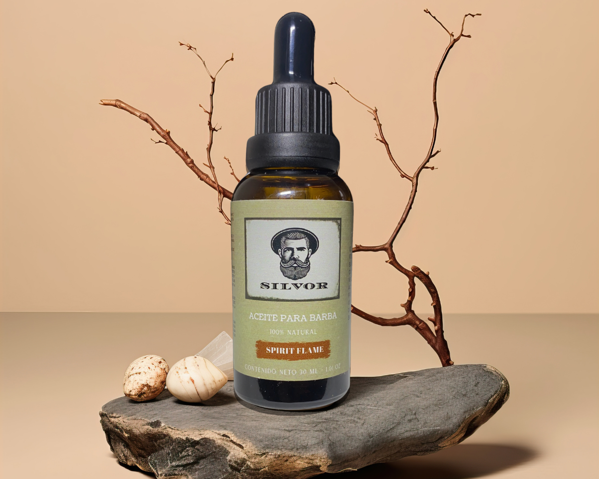 Spirit Flame - Aceite Natural Premium para Barba - Aroma Cítrico - 30 ml