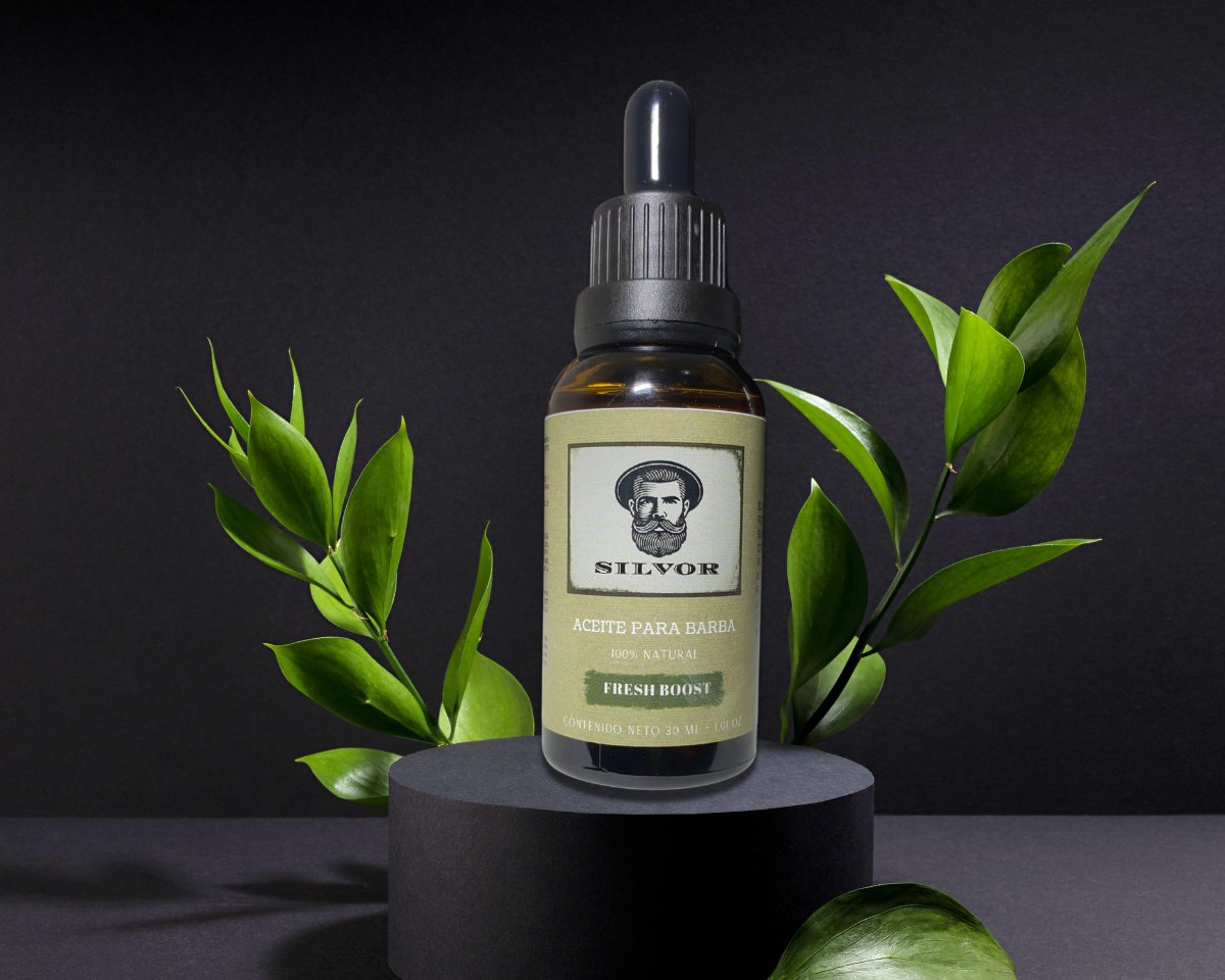 Fresh Boost - Aceite Natural Premium para Barba - Aroma Refrescante - 30 ml