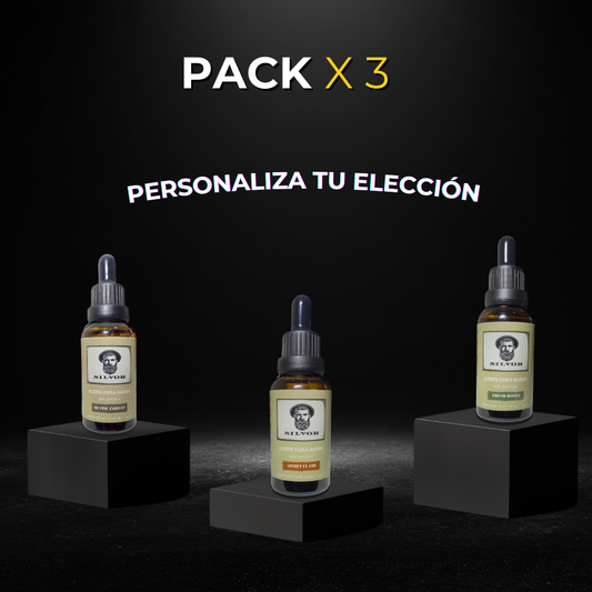 Pack 3 aceites Silvor - Spirit Flame 30 ml, Rustic Forest 30 ml y Fresh Boost 30 ml.