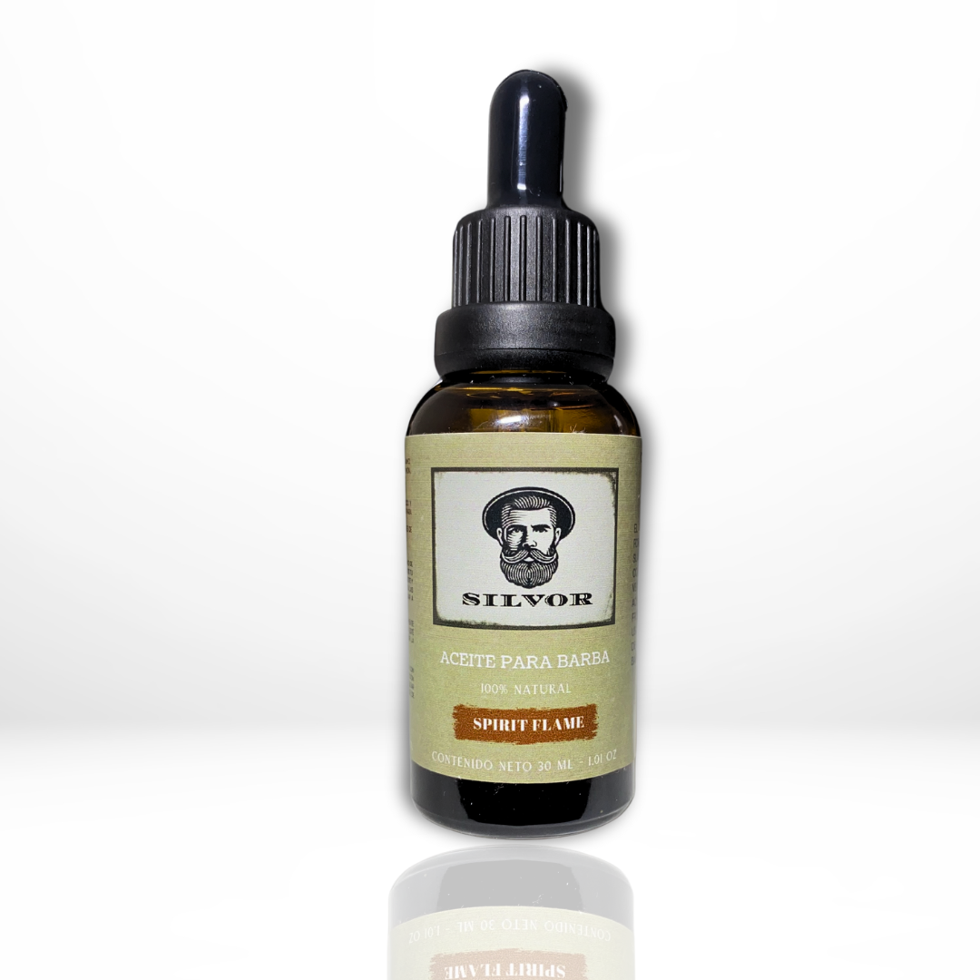 Spirit Flame - Aceite Natural Premium para Barba - Aroma Cítrico - 30 ml
